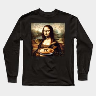 Pi-Day Masterpiece: Mona Lisa's Mathematical Muse Long Sleeve T-Shirt